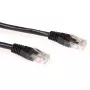 ACT Black 1 meter U/UTP CAT6 patch cable with RJ45 connectors
