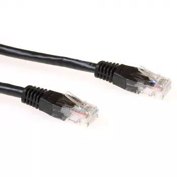 ACT Black 2 meter U/UTP CAT6 patch cable with RJ45 connectors