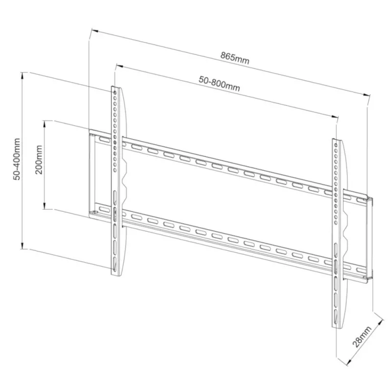 Techly ICA-PLB 162XL TV mount/stand 2.03 m (80 inch) Black