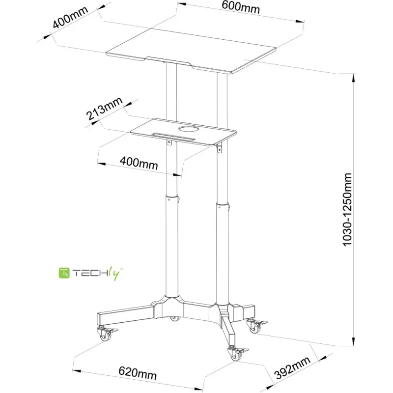 Techly ICA-TB TPM-1BK laptop stand Black