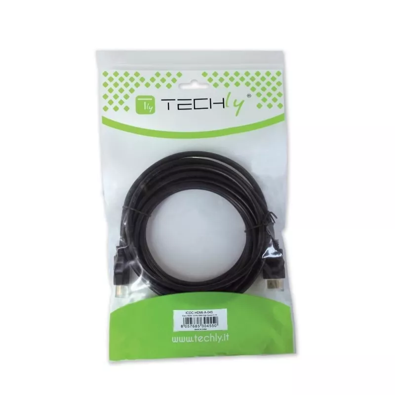 Techly 5m High Speed Cable Mini HDMI to HDMI Male / Male Black ICOC HDMI-B-050