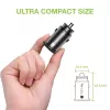 Techly Mini Car Charger USB-A and USB-C Quick Charge 3.0 38W in Black Metal