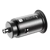 Techly Mini Car Charger USB-A and USB-C Quick Charge 3.0 38W in Black Metal