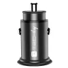Techly Mini Car Charger USB-A and USB-C Quick Charge 3.0 38W in Black Metal