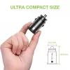Techly Mini Car Charger USB-A and USB-C Quick Charge 3.0 38W in Black Metal