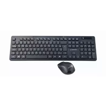 Gembird KBS-WCH-03-DE Keyboard Mouse included Universal RF Wireless QWERTZ German Black