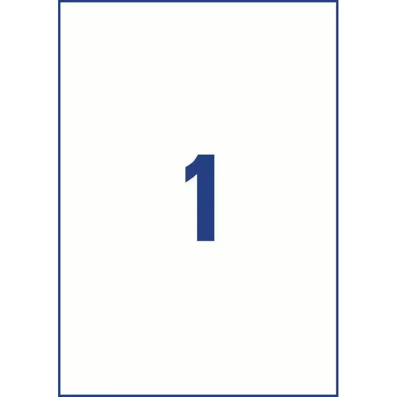 Self-adhesive Rectangle Label Avery Zweckform L4775REV-20 — White, Permanent, 210×297 mm, 20 sheets