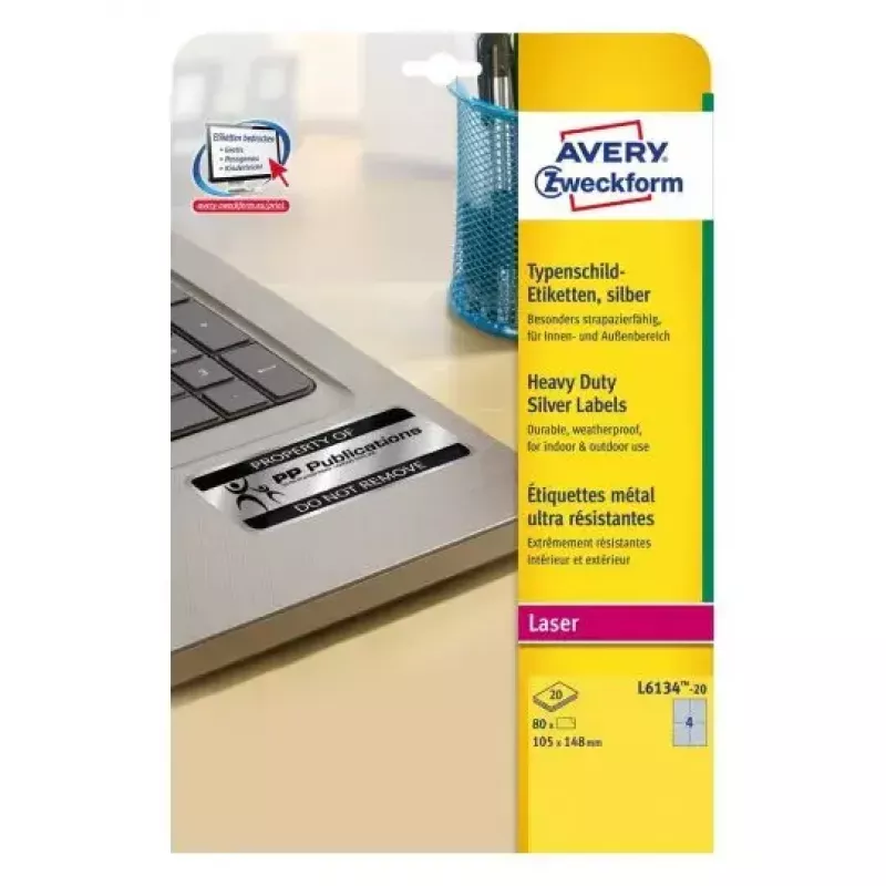 Self-adhesive printer label Avery L6134-20