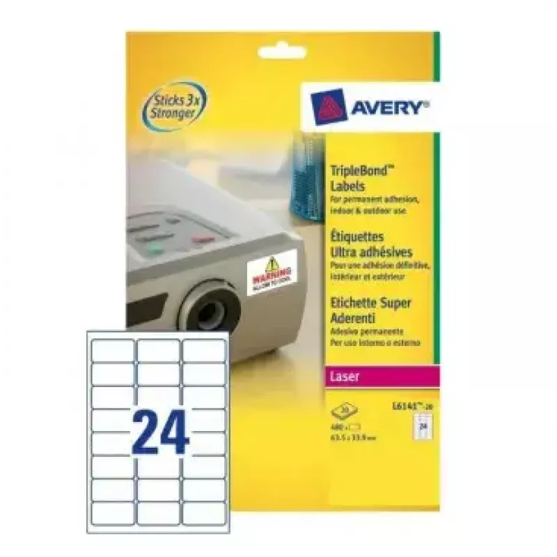 Self-adhesive printer label Avery L6141-20