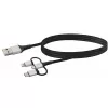 USB Cable Schwaiger LKU 100 1.5m USB 2.0 A Micro-USB B Black Silver