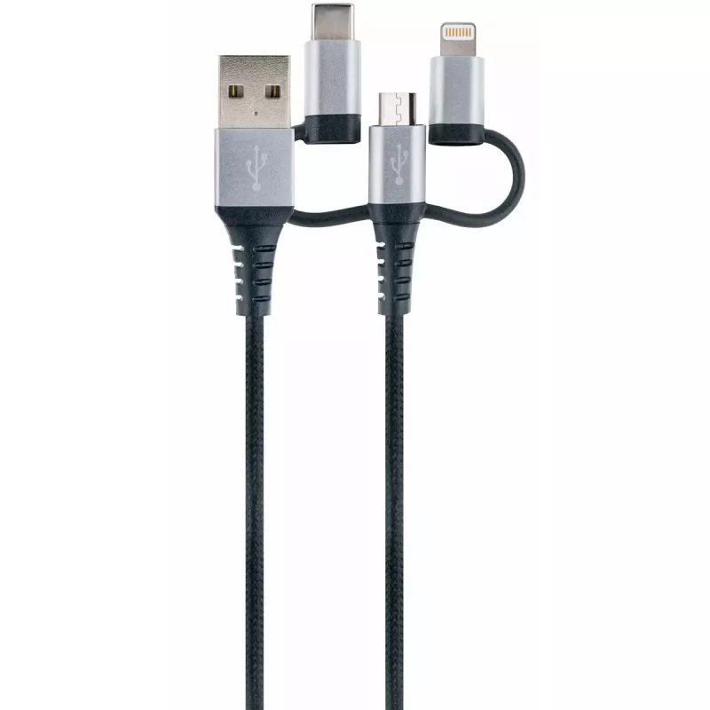 USB Cable Schwaiger LKU 100 1.5m USB 2.0 A Micro-USB B Black Silver