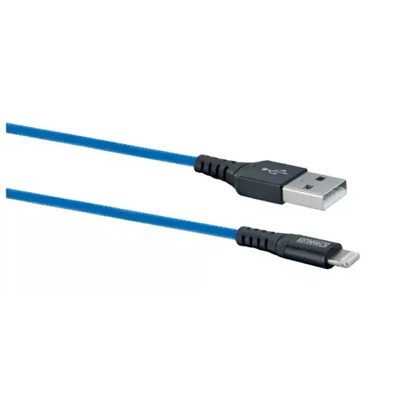 Mobile phone cable Schwaiger LPRO440 501 USB A Lightning 1.2 m Blue