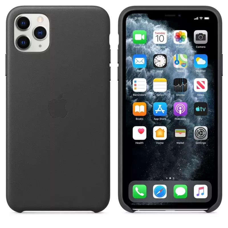 Cover Apple iPhone 11 Pro Max Leather Case Black