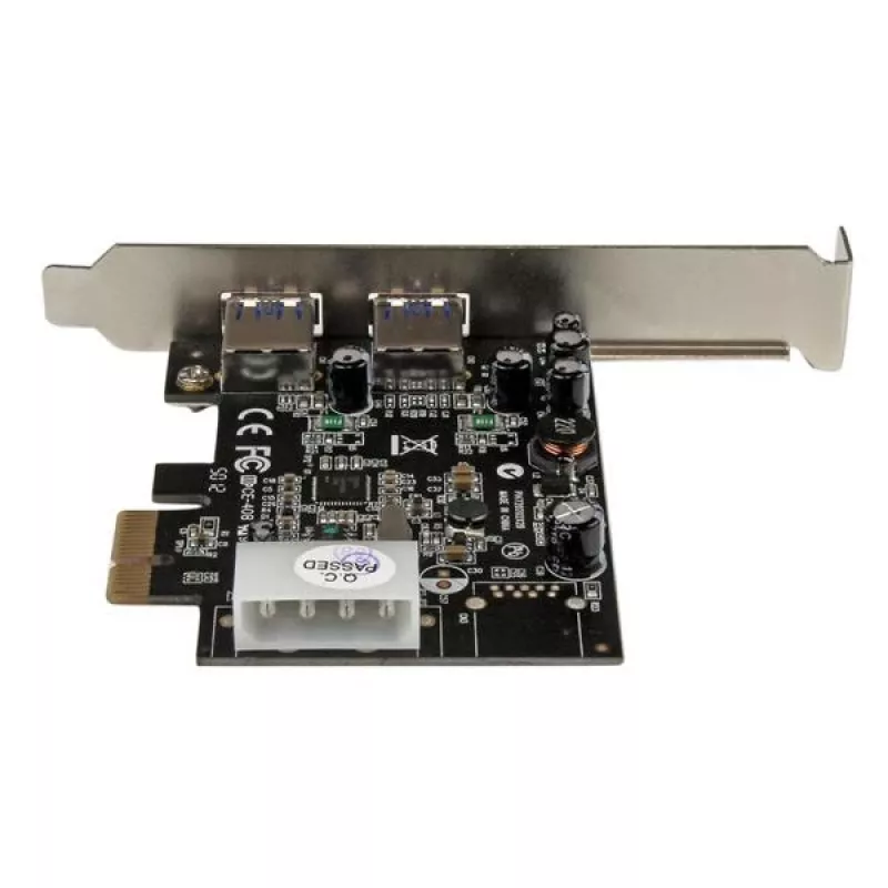 StarTech.com 2 Port PCI Express (PCIe) SuperSpeed USB 3.0 Card Adapter with UASP - LP4 Power