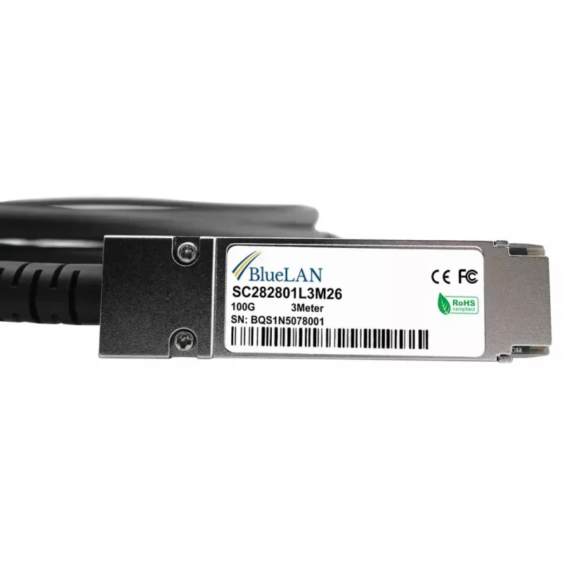 QSFP28 DAC Cable BlueOptics QSFP28-DAC-2M-BC 2m Male Connector