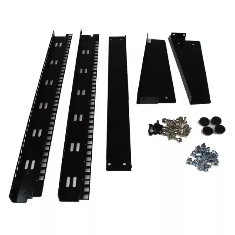 StarTech.com 2-Post 12U Desktop Server Rack, Small Open Frame 19in Computer Rack, Compact Network Rack for AV / Studio / Data / IT Equipment - Free Standing Two-Post Home/Office Rack