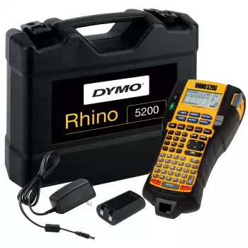 DYMO RHINO 5200 Industrial Label Maker | Labelling Machine Kit Case | Time-Saving Hot KeysPrints FastDurable Label Maker For Job Sites and Heavy-Duty Labelling Jobs | UK Plug