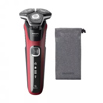Rotation shaver Philips Series 5000 S5883/10 — 3-head, wet & dry, 60 min runtime, LED display, USB rechargeable