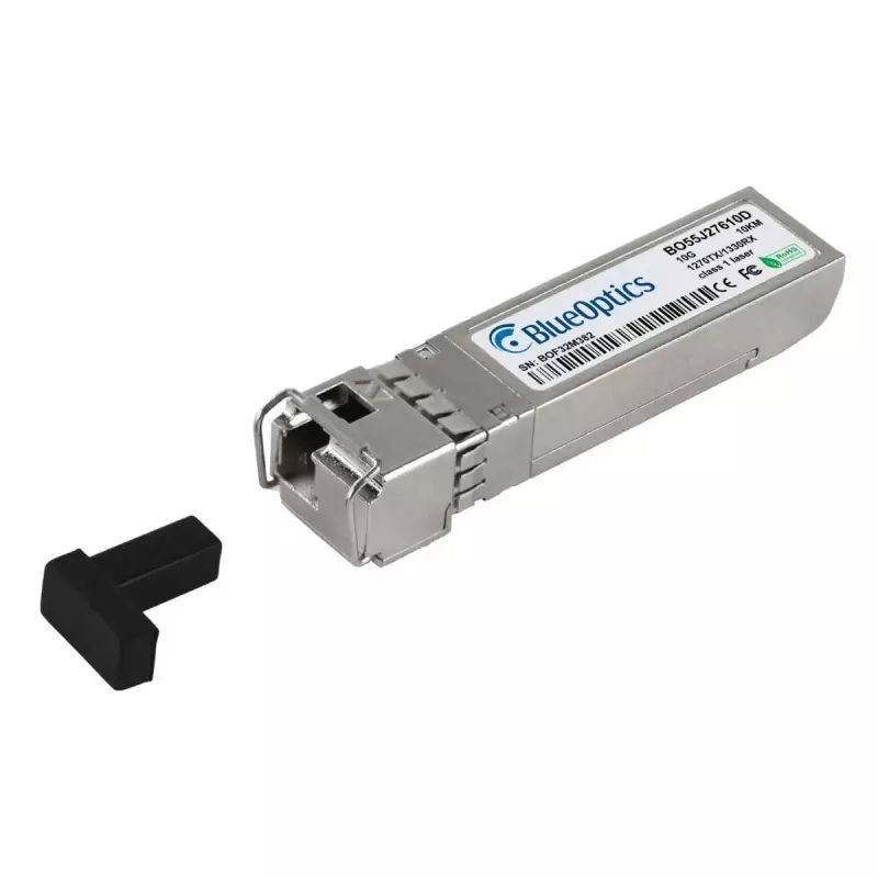 SFP+ fiber optic transceiver BLUEOPTICS SFP10G-BX1270-BO, 10 Gbit/s, 3.3 V, metal housing