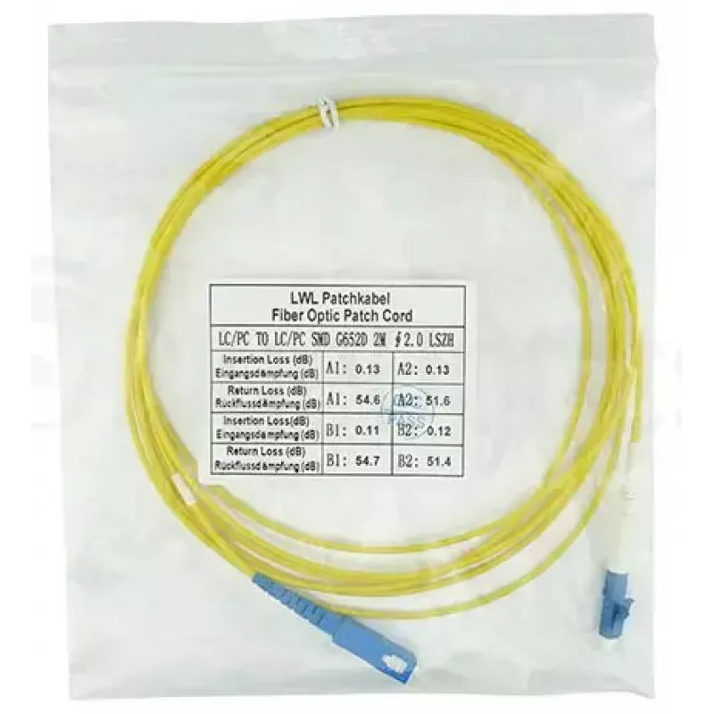 Fibre optic cable BlueOptics SFP2122BU50MK LC SC G.657.A1 50 m Violet