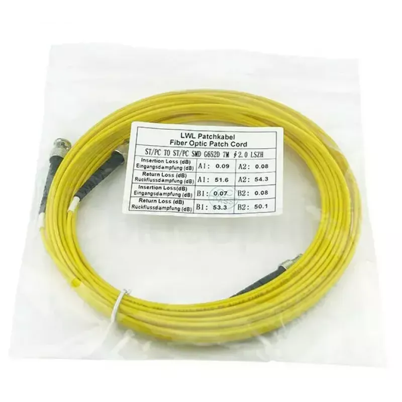 Fibre optic cable BlueOptics SFP3333BU7.5MK 7.5 m ST Yellow