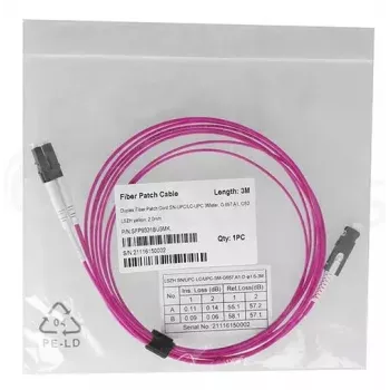 Fibre optic cable BlueOptics SFP9331FU0.5MK SN LC OM4 0.5m Violet