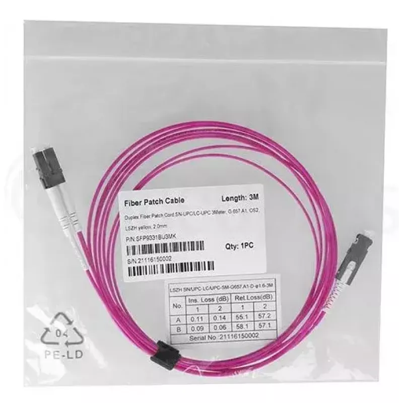 Fibre optic cable BlueOptics SFP9331FU2MK SN LC OM4 2 m Violet