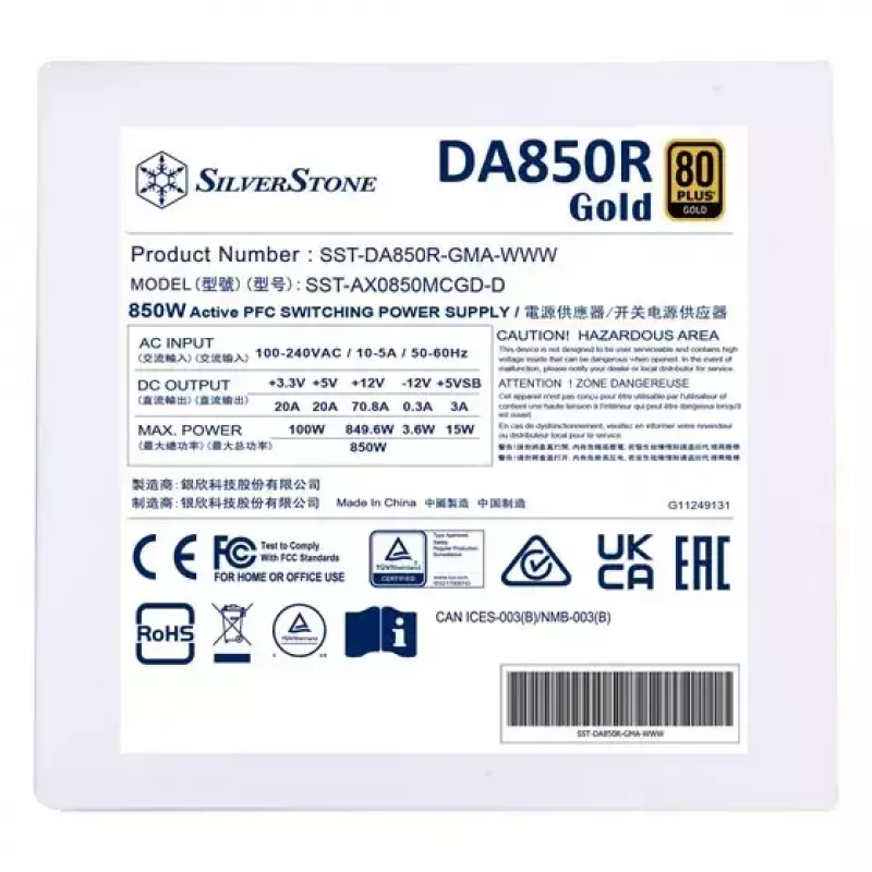 Power Supply Unit Silverstone DA850R 850 W