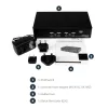 StarTech.com 4 Port USB DisplayPort KVM Switch with Audio, 3840 x 2400 pixels, Black