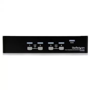 StarTech.com 4 Port 1U Rackmount USB KVM Switch with OSD, 1920 x 1440 pixels, Rack mounting, 5.4 W, 1U, Black