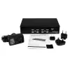 StarTech.com 4 Port 1U Rackmount USB KVM Switch with OSD, 1920 x 1440 pixels, Rack mounting, 5.4 W, 1U, Black