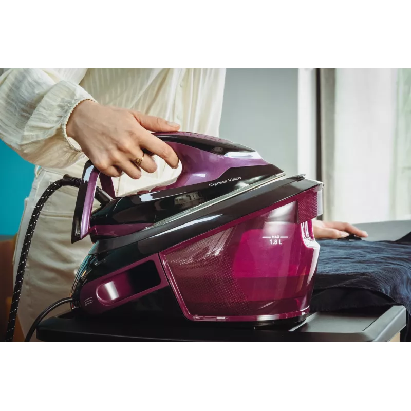 Tefal Express Vision SV8152 2800 W 1.8 L Durilium AirGlide Autoclean soleplate Purple, Black