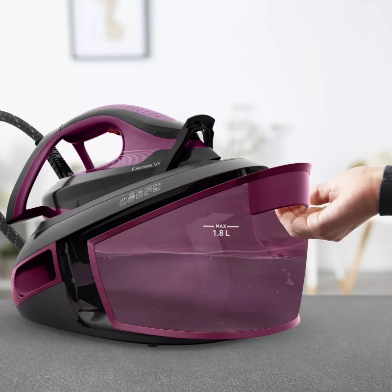 Tefal Express Vision SV8152 2800 W 1.8 L Durilium AirGlide Autoclean soleplate Purple, Black