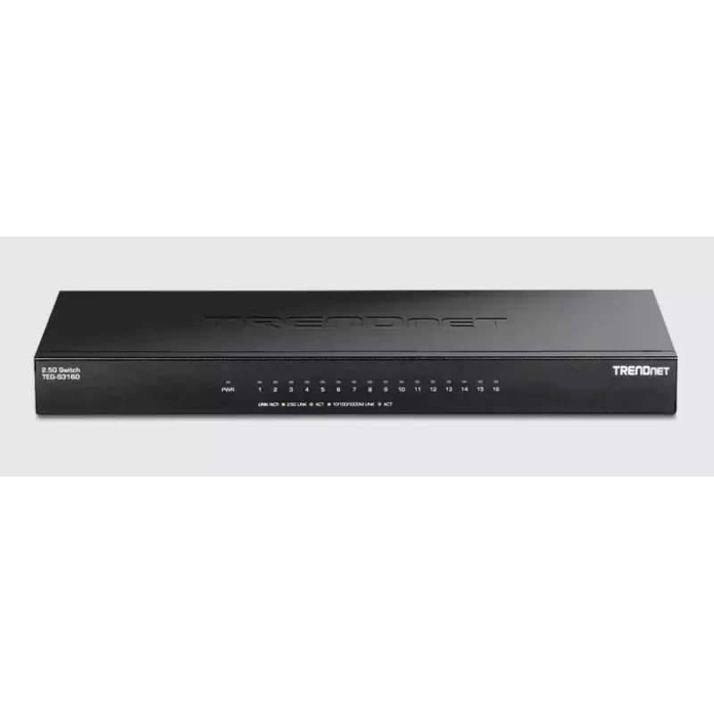 Unmanaged Switch Trendnet TEG-S3160 16 Ports 2.5G Ethernet Desktop Black