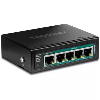 Network switch TRENDnet TI-B541 Unmanaged 5-port Gigabit Ethernet (10/100/1000) with PoE, black