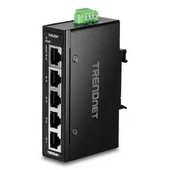 Network switch TRENDnet TI-ELC50 Unmanaged 5-port Fast Ethernet (10/100), 9.6–60V, wall/DIN-rail mount