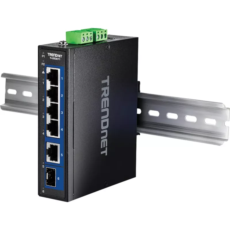 Trendnet TI-G50611 Industrial Unmanaged 6-Port 2.5G Ethernet Switch with 10G SFP Support