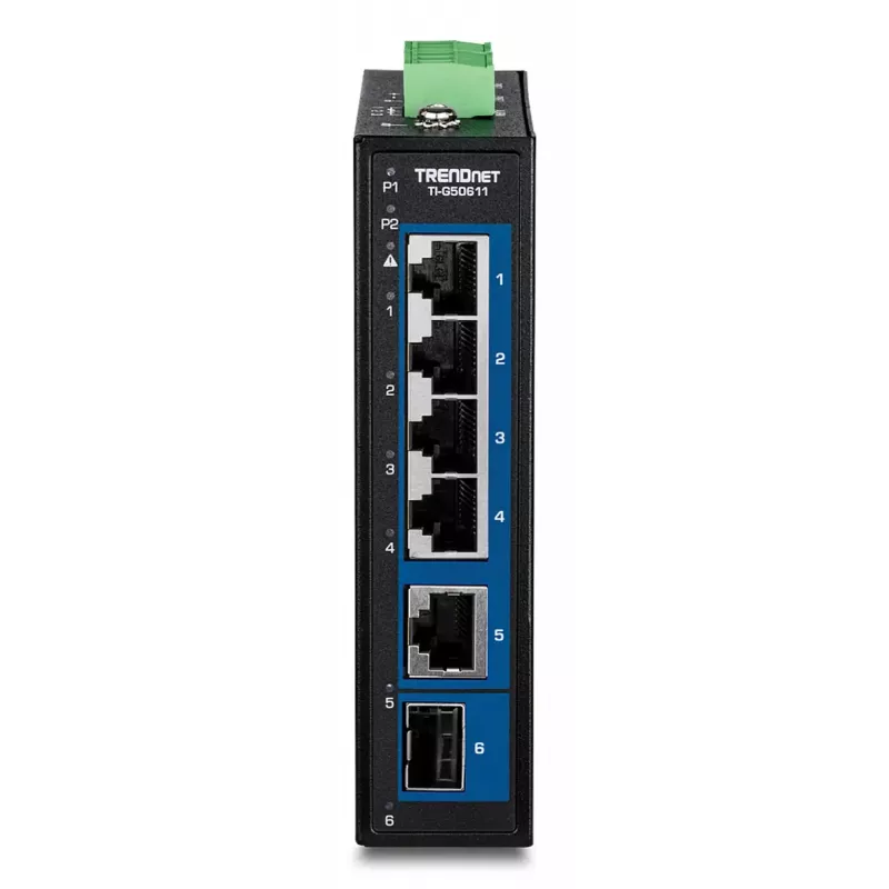 Trendnet TI-G50611 Industrial Unmanaged 6-Port 2.5G Ethernet Switch with 10G SFP Support