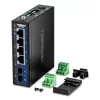 Unmanaged Gigabit Ethernet Switch TRENDnet TI-G51SC, 4x RJ-45 10/100/1000, 10 Gbit/s capacity, 2000 MAC, 9–60V, wall-mountable