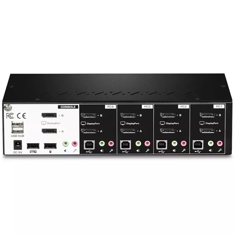 KVM switch Trendnet TK-440DP Black Silver