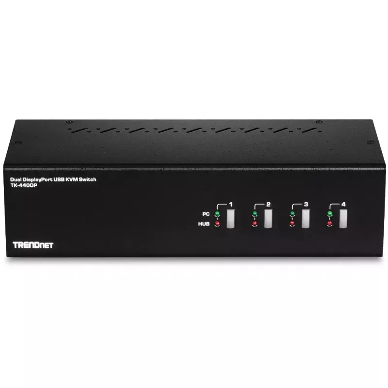 KVM switch Trendnet TK-440DP Black Silver