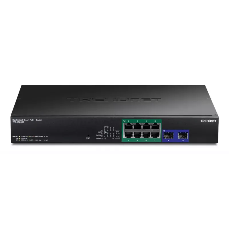 Unmanaged Switch Trendnet TPE-1020SB 8 Ports Gigabit Ethernet PoE 1U