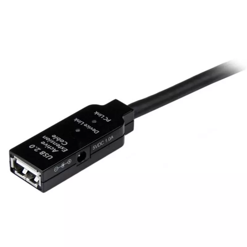 StarTech.com 25m USB 2.0 Active Extension Cable - M/F, 25 m, USB A, USB A, USB 2.0, Male/Female, Black