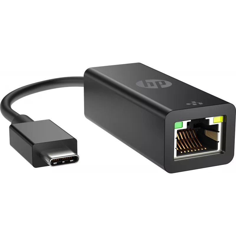 HP USB-C to RJ45 Adapter, USB Type-C, RJ-45, Male, Black, Business, Windows 10, Windows 7, Windows 8, Windows 8.1