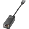 HP USB-C to RJ45 Adapter, USB Type-C, RJ-45, Male, Black, Business, Windows 10, Windows 7, Windows 8, Windows 8.1