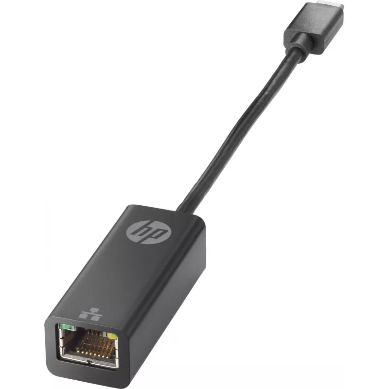 HP USB-C to RJ45 Adapter, USB Type-C, RJ-45, Male, Black, Business, Windows 10, Windows 7, Windows 8, Windows 8.1