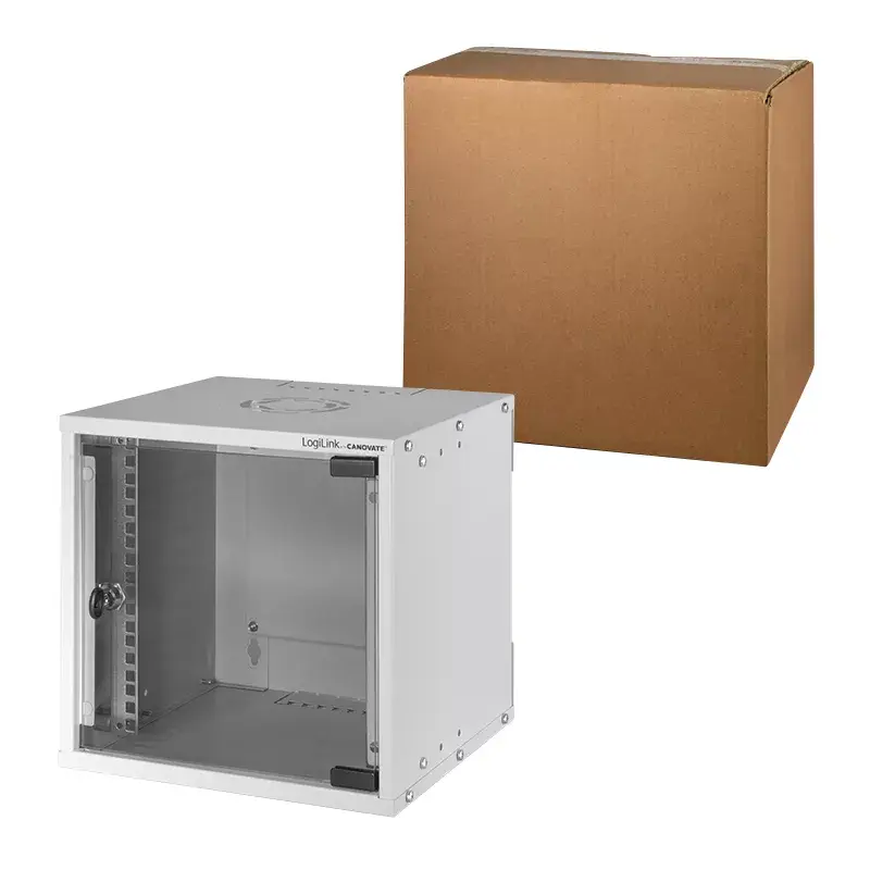 Wall mounted rack LogiLink W66Z30G 6U Grey 30 kg IP20