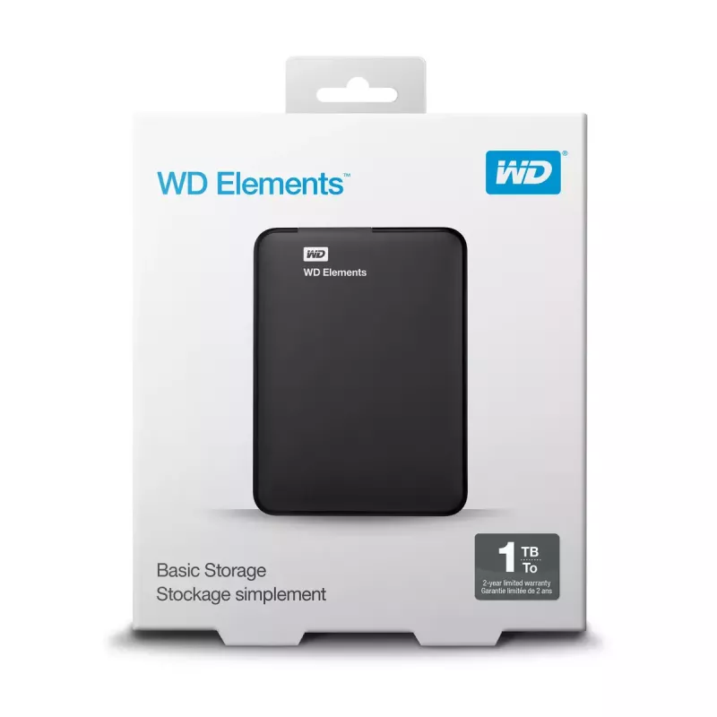 External Hard Drive Western Digital 1TB 3.2 Gen 1 WD Elements Portable