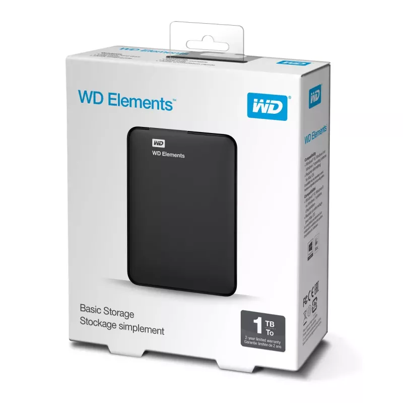 External Hard Drive Western Digital 1TB 3.2 Gen 1 WD Elements Portable