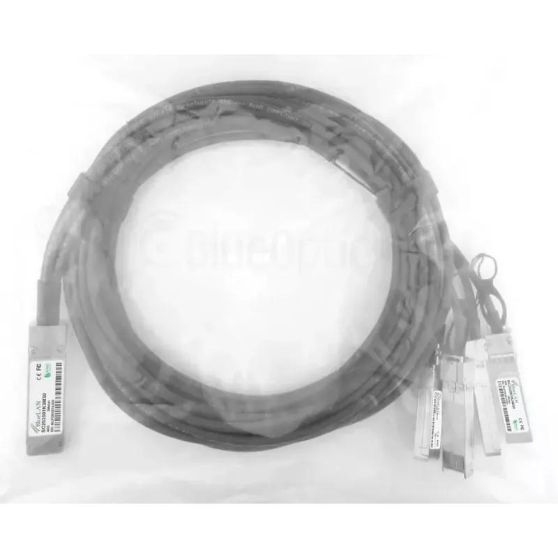 DAC Cable BlueOptics X4DACBL3-BL 3m QSFP 4x SFP+ Black